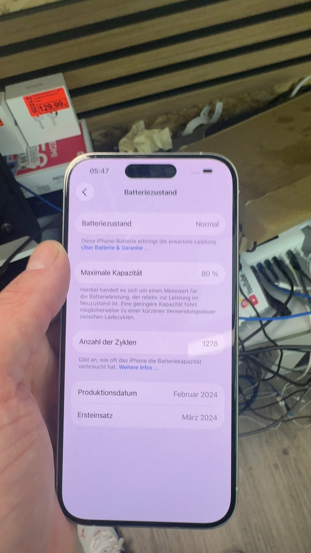 APPLE IPHONE 15 PRO 256GB TITAN WEISS B80P