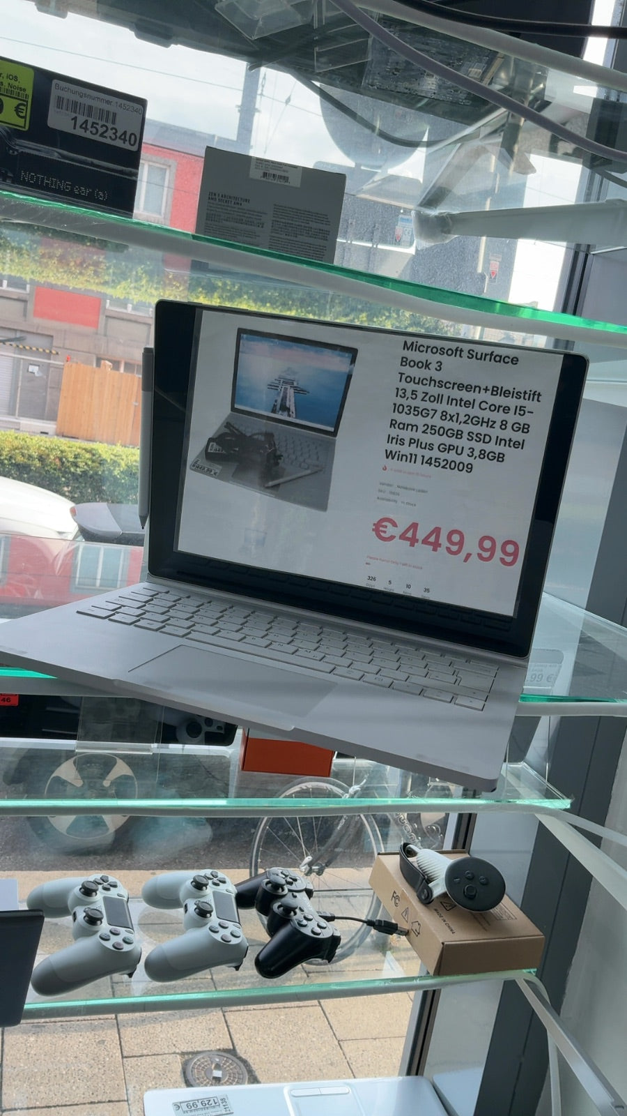 Microsoft Surface Book 3 Touchscreen+Bleistift 13,5 Zoll Intel Core i5-1035G7 8x1,2GHz 8 GB Ram 250GB SSD Intel Iris Plu