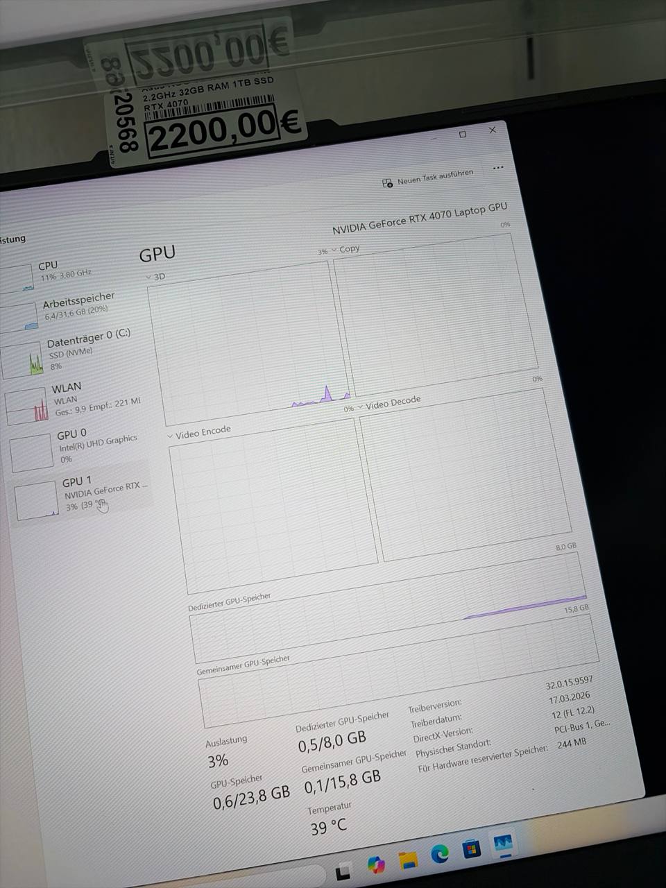 ASUS ROG Gaming Laptop mit RTX 4070