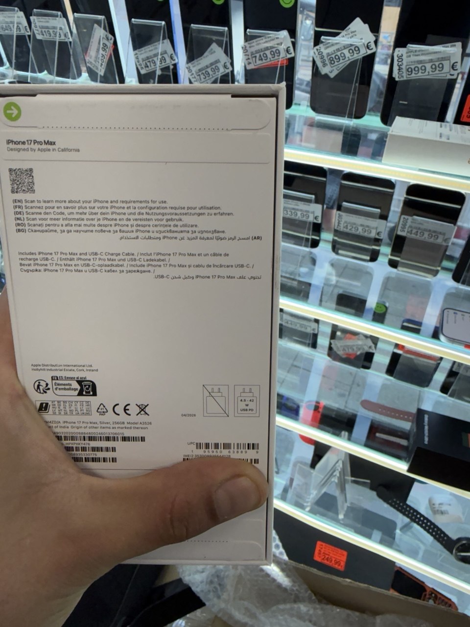 Apple iPhone 17 Pro Max, 256GB, Silber