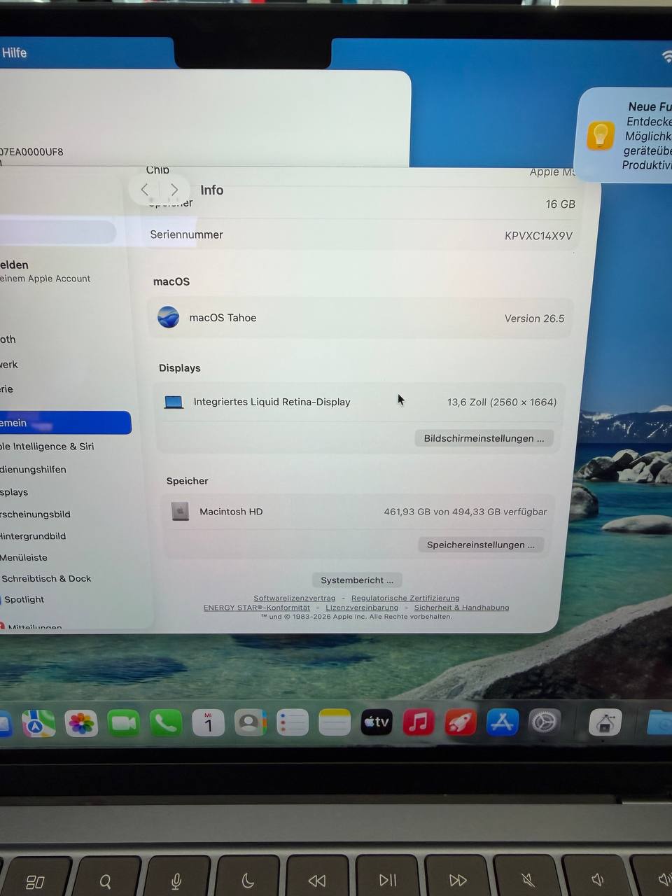 Apple MacBook Air M5 mit 16 GB RAM