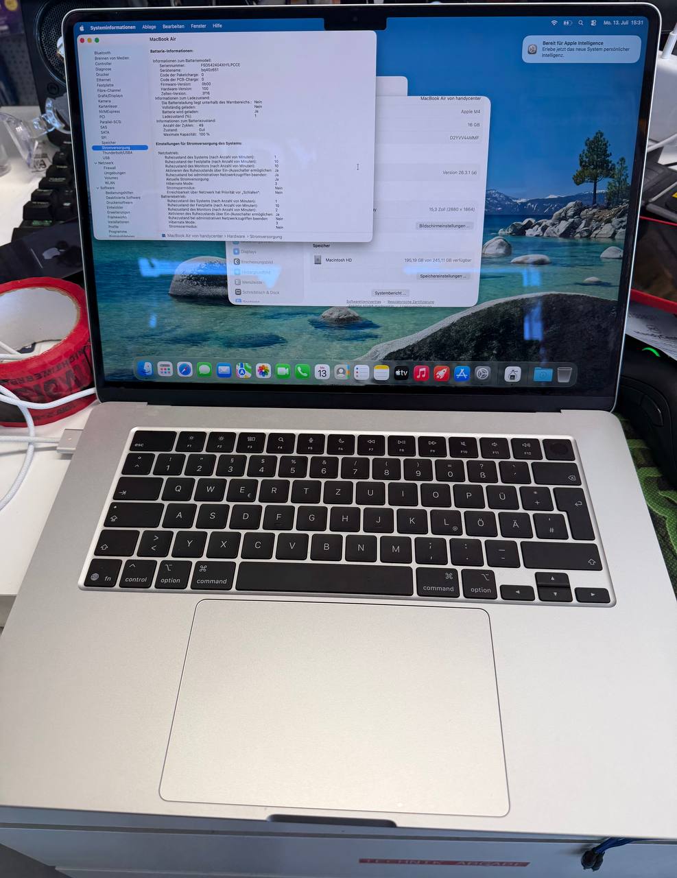 Apple MacBook Air 15" M4 mit 16 GB RAM