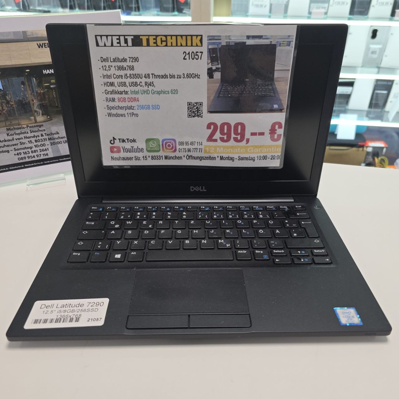 Dell Latitude 7290 Intel Core i5-8350U Laptop