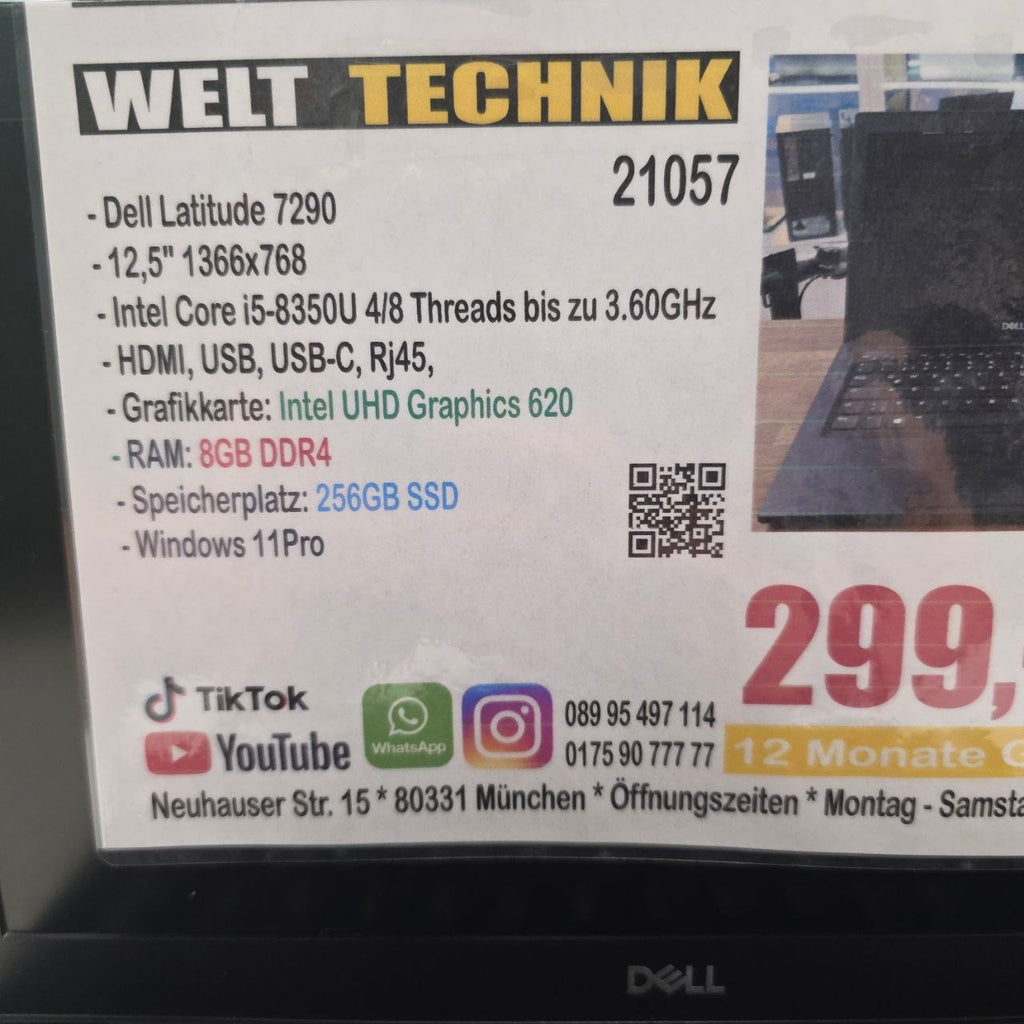 Dell Latitude 7290 Business Ultrabook mit Intel Core i5