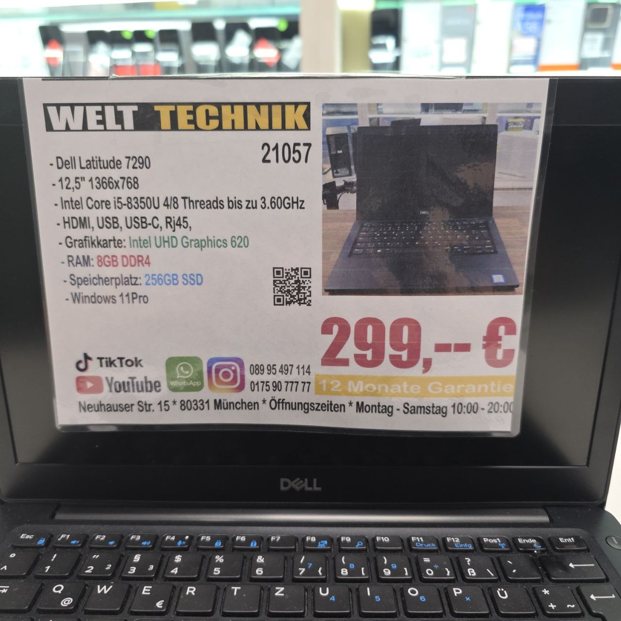 Dell Latitude 7290 Business Ultrabook mit Intel Core i5