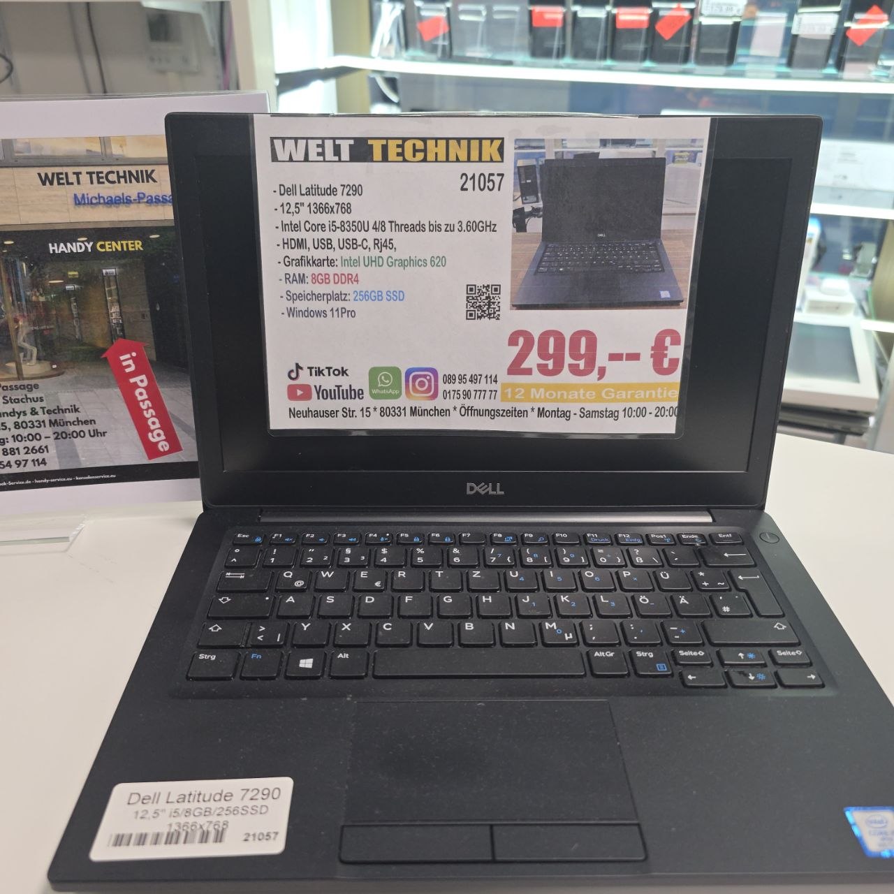 Dell Latitude 7290, Intel Core i5-8350U Notebook