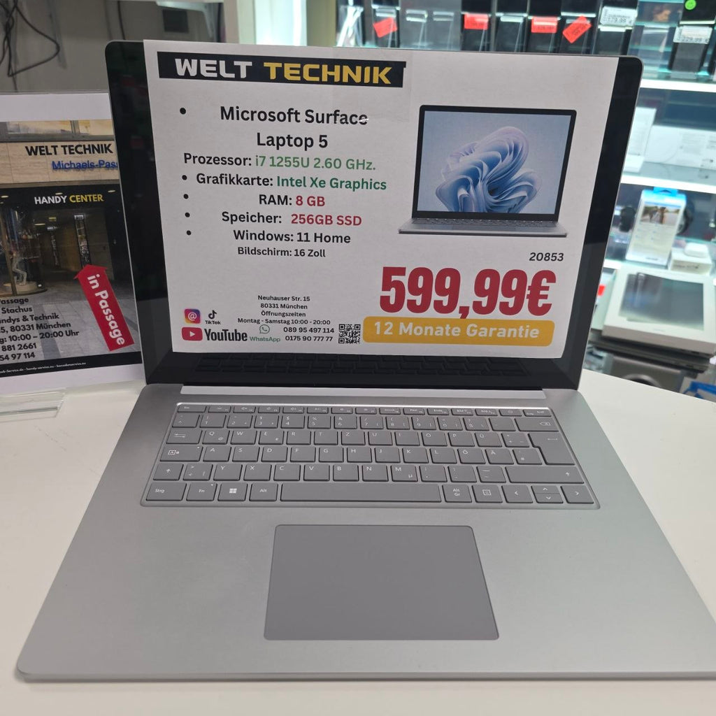Microsoft Surface Laptop 5 mit Windows 11 Home