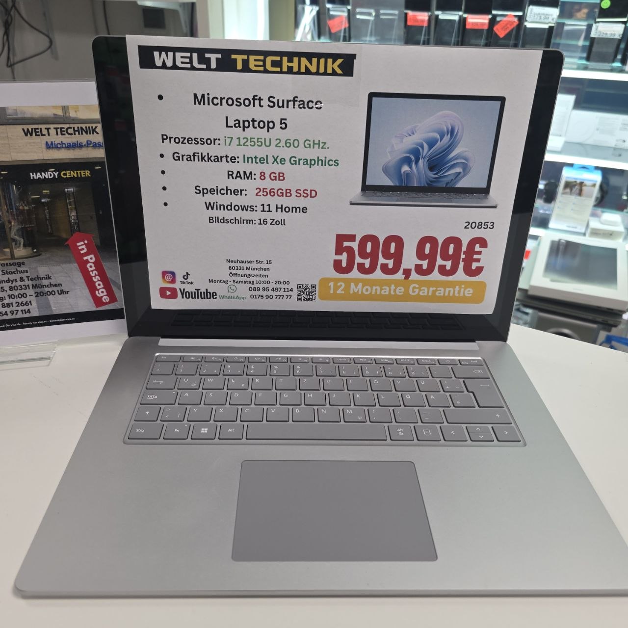 Microsoft Surface Laptop 5 mit Windows 11 Home