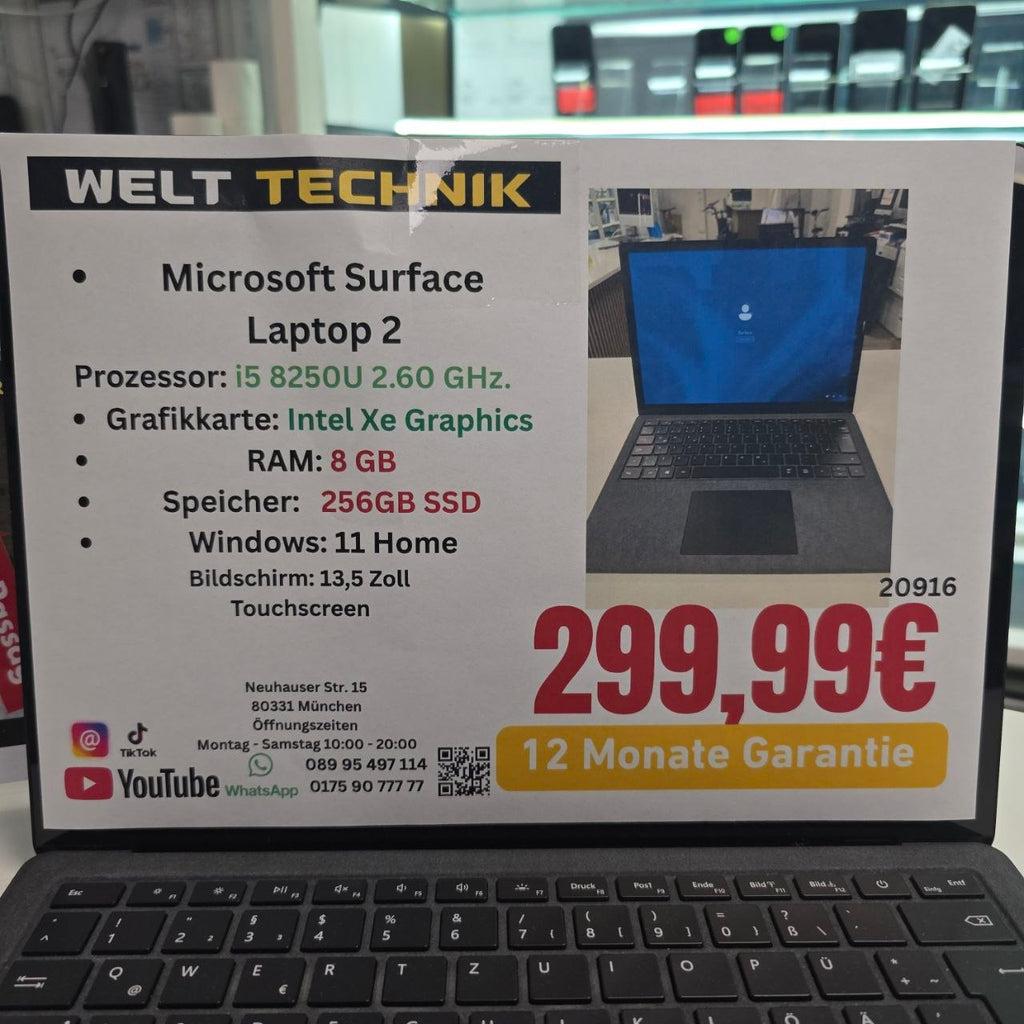 Microsoft Surface Laptop 2 mit Windows 11 Home