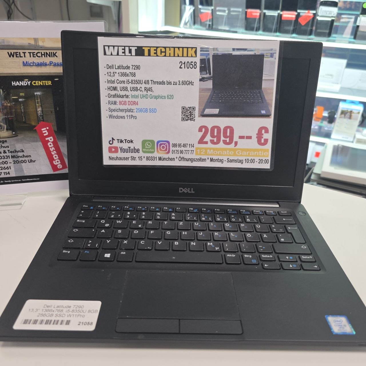 Dell Latitude 7290 Intel Core i5-8350U Laptop