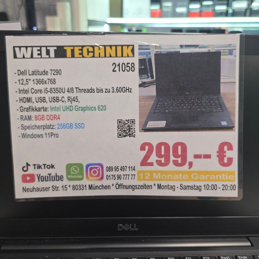 Dell Latitude 7290 Intel Core i5-8350U Laptop