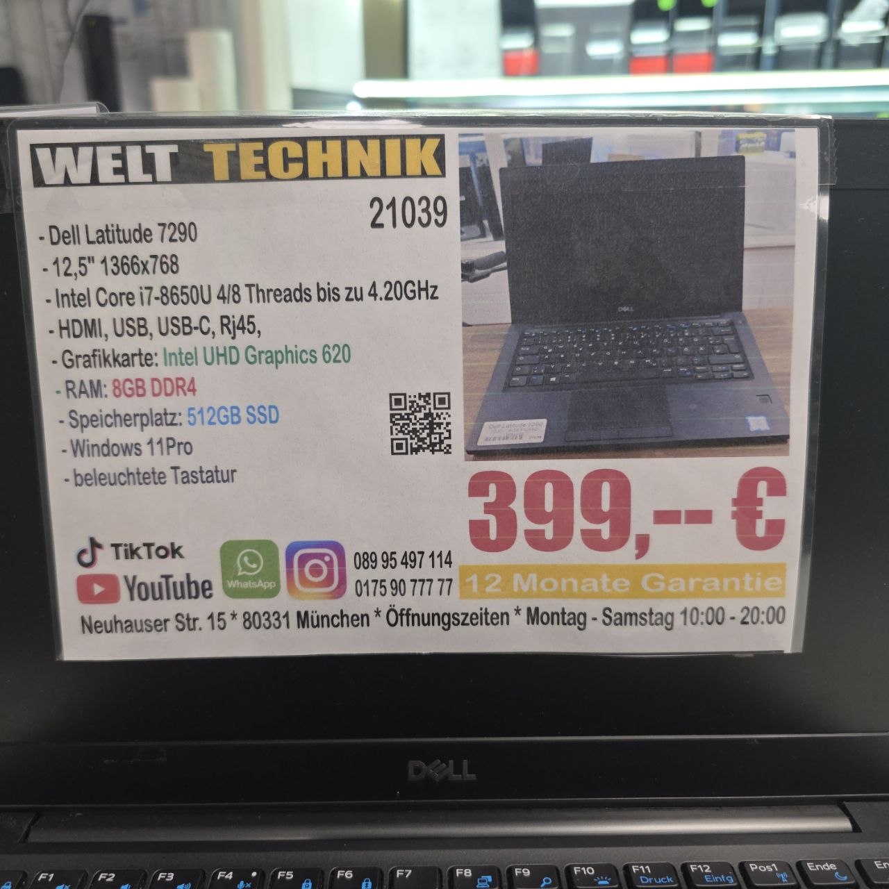 Dell Latitude 7290 Business Ultrabook 12,5"