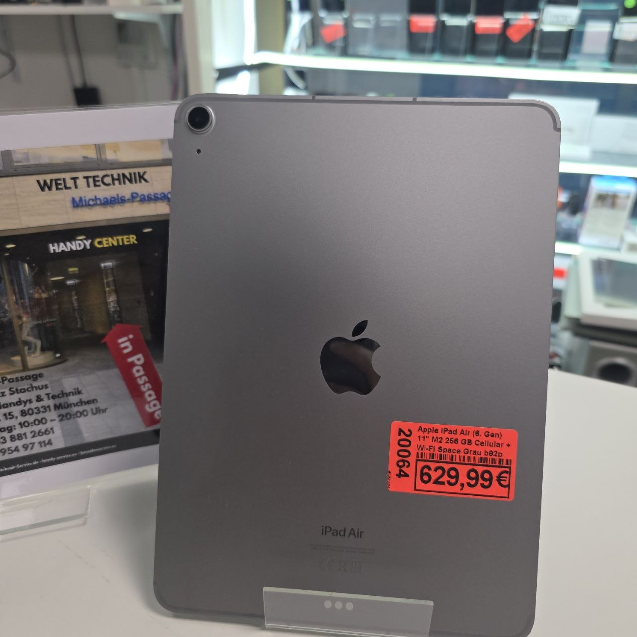 Apple iPad Air (6. Generation) M2 – 11" Display, 256GB, Space Grau
