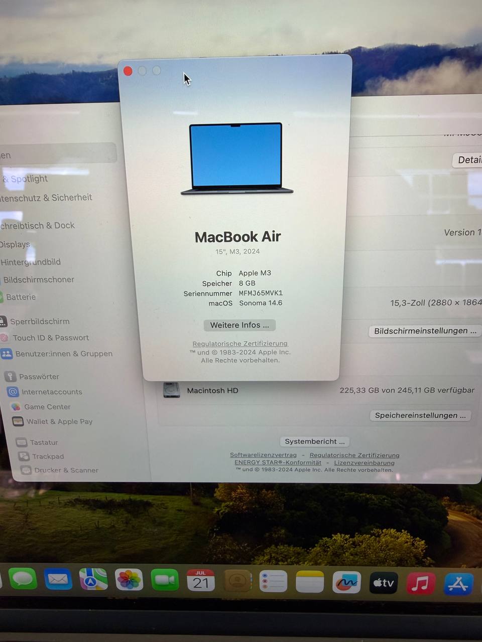 Apple MacBook Air 15" M3 2024, 8 GB RAM