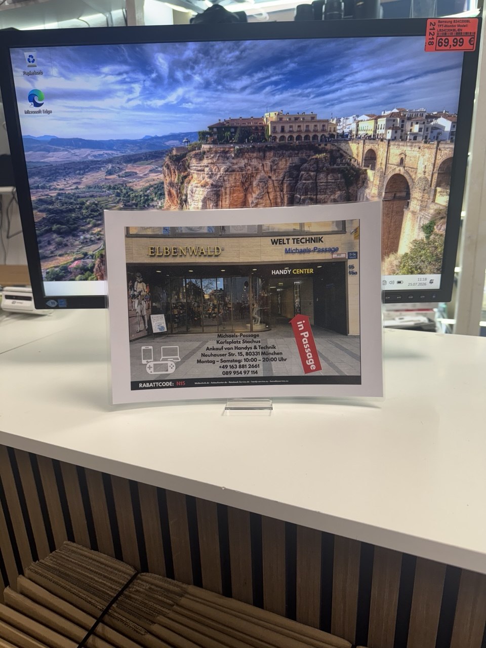 Samsung S24C200BL Monitor 24 Zoll