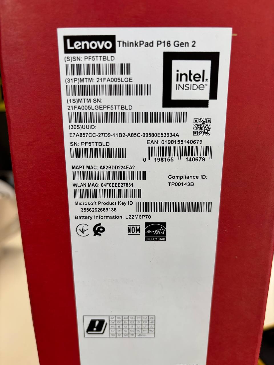 Lenovo ThinkPad P16 Gen 2 Business Laptop