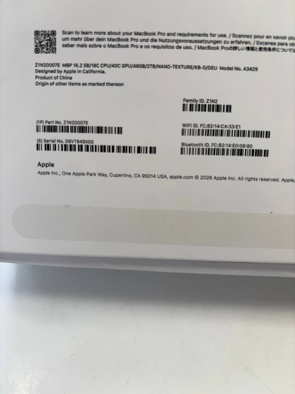 Apple MacBook Pro 16" M5 Max
