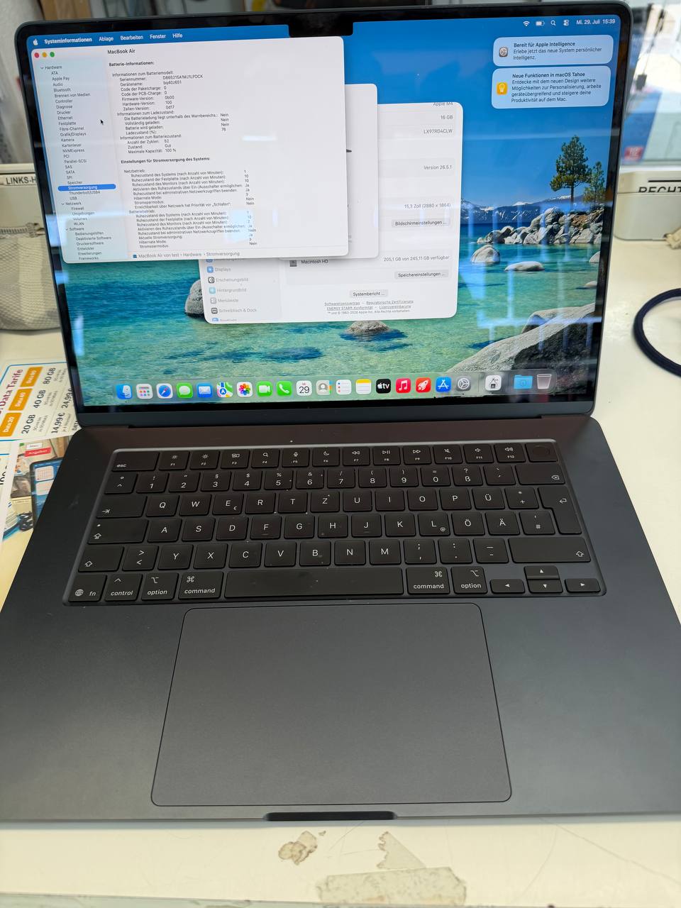 Apple MacBook Air 15" M4, 16 GB, 2025
