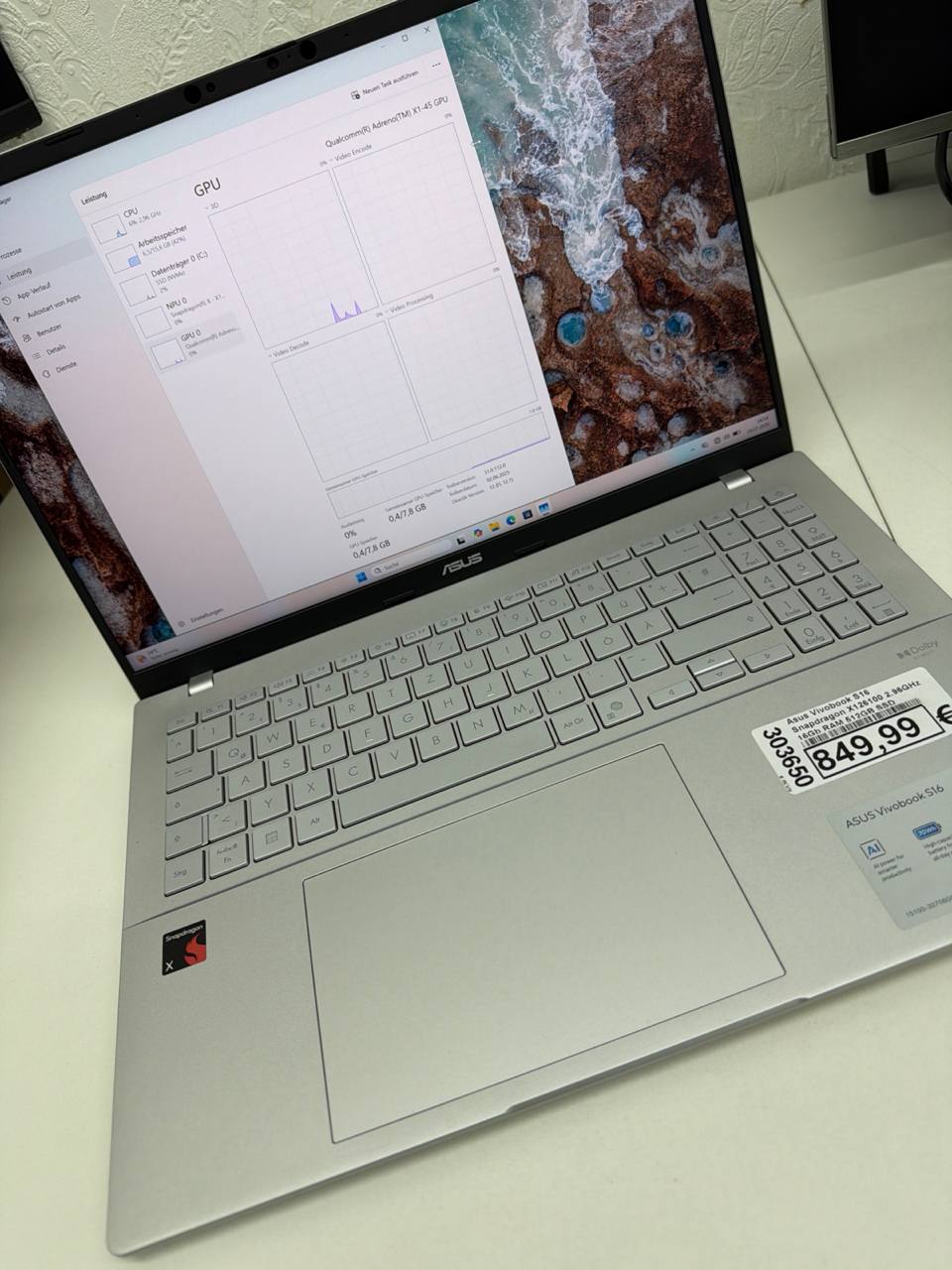 ASUS Vivobook S16 – 16" Laptop mit Snapdragon X