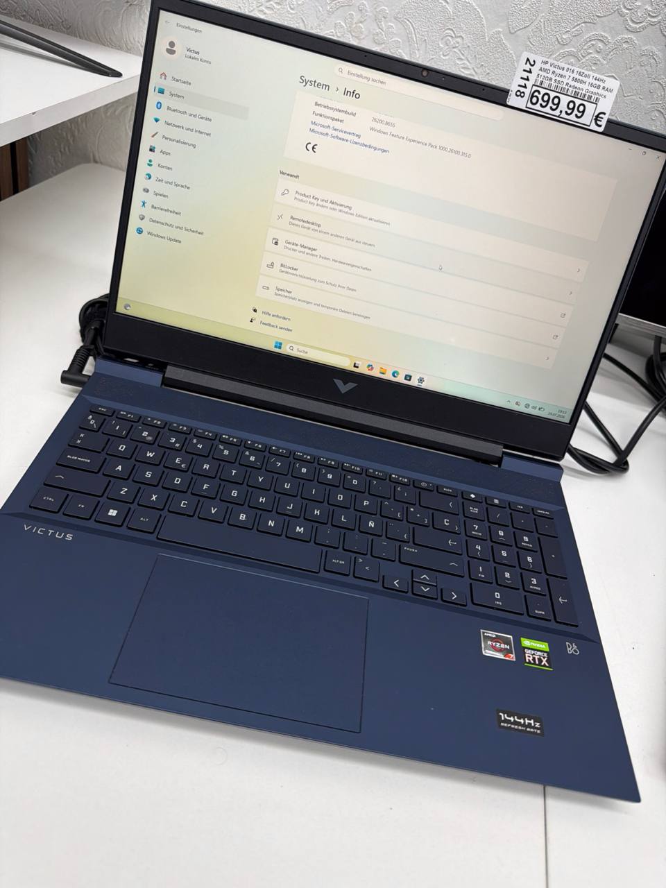 HP VICTUS 15-fb Laptop – Ryzen 7 5800H, RTX 3050