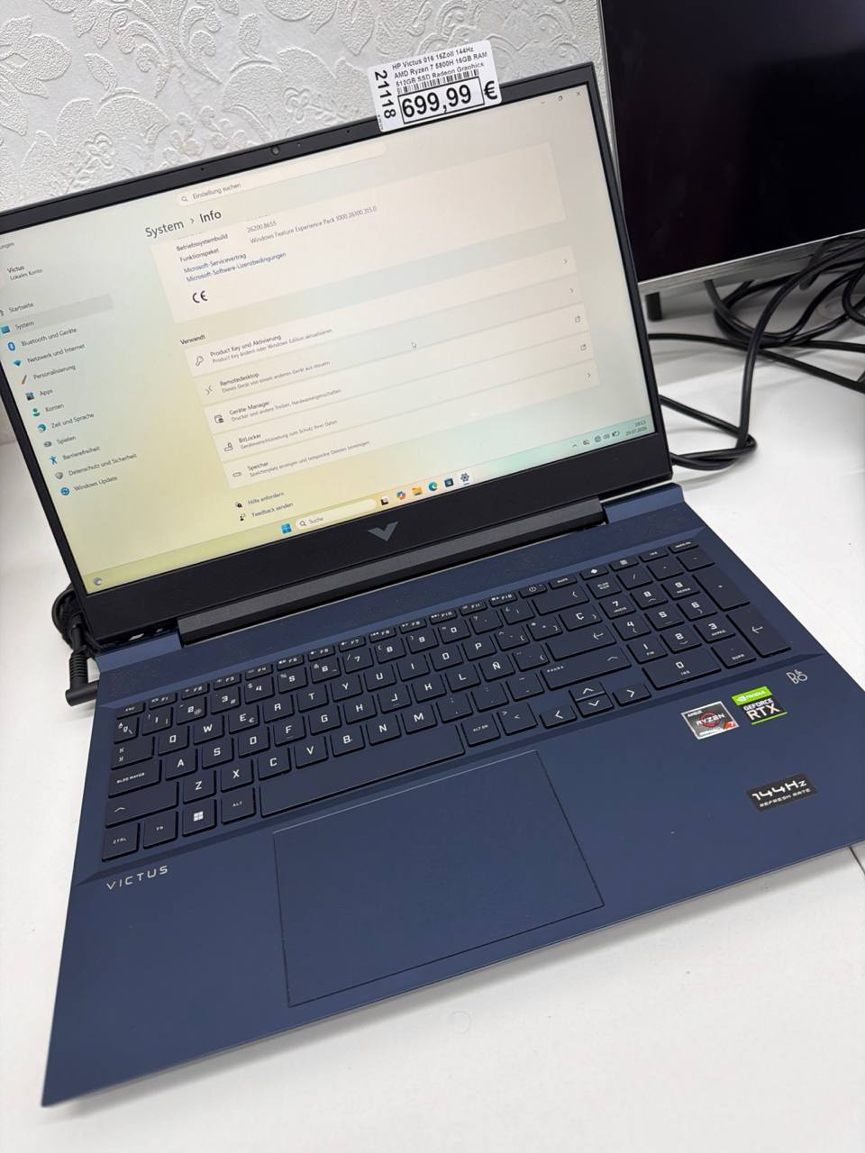 HP VICTUS 15-fb Laptop – Ryzen 7 5800H, RTX 3050