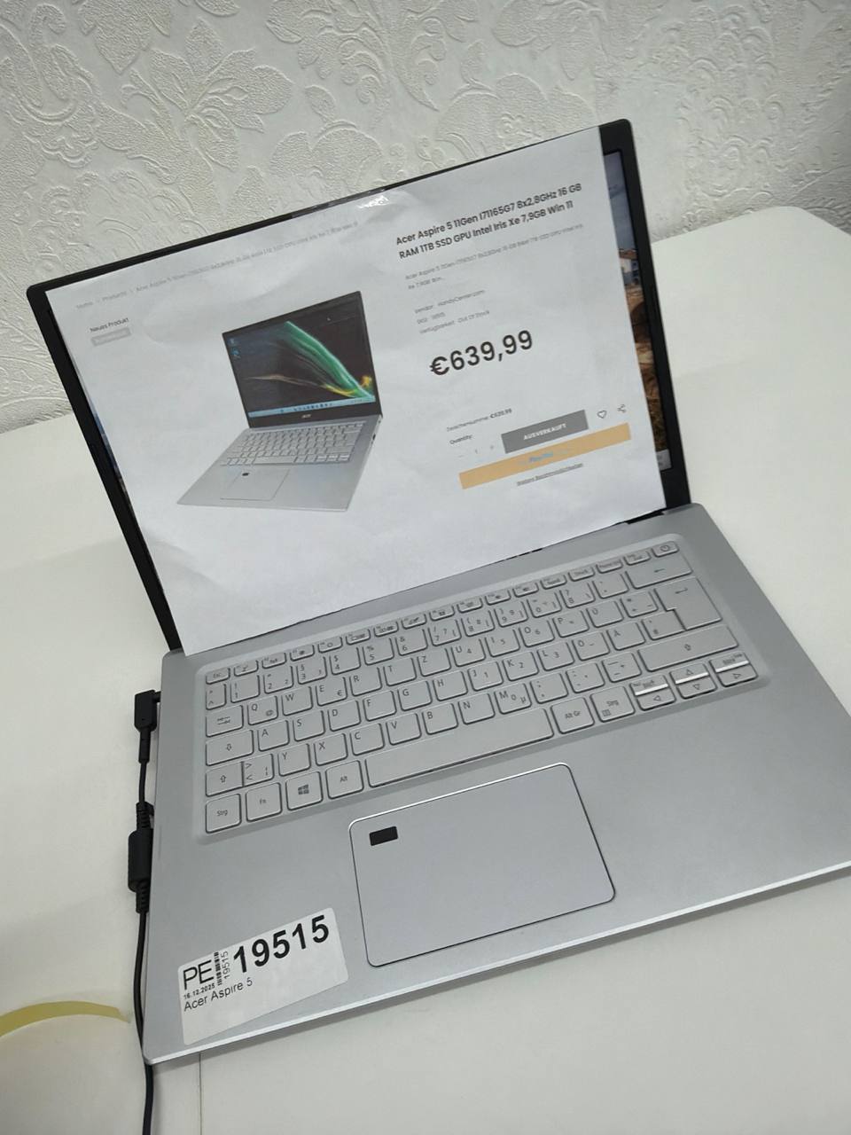 Acer Aspire 5 11Gen  i71165G7 8x2,8GHz 16 GB RAM 1TB SSD GPU Intel Iris Xe 7,9GB Win 11