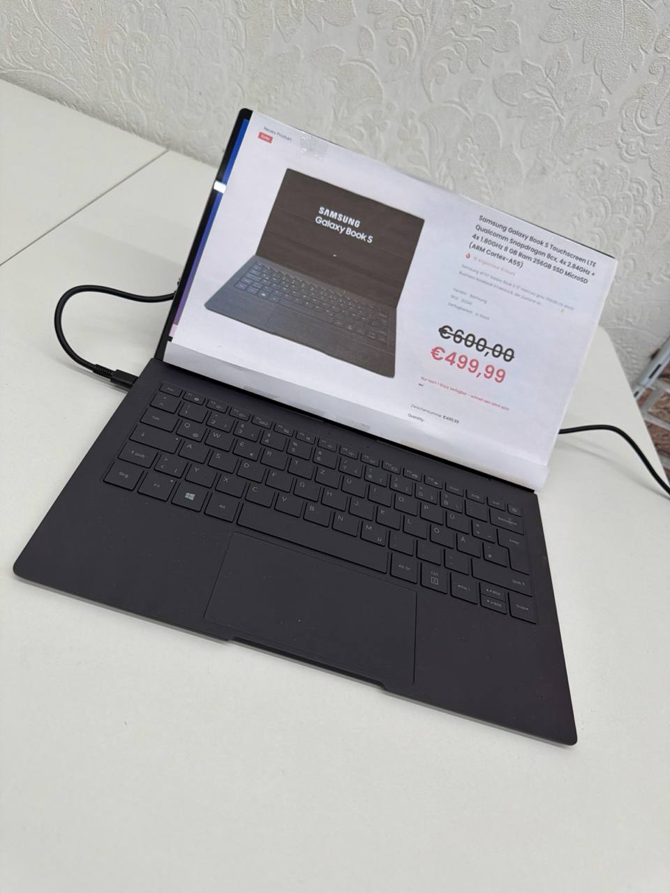 Samsung Galaxy Book S Touchscreen LTE Qualcomm Snapdragon 8cx, 4x 2.84GHz + 4x 1.80GHz 8 GB Ram 256GB SSD microSD (ARM C