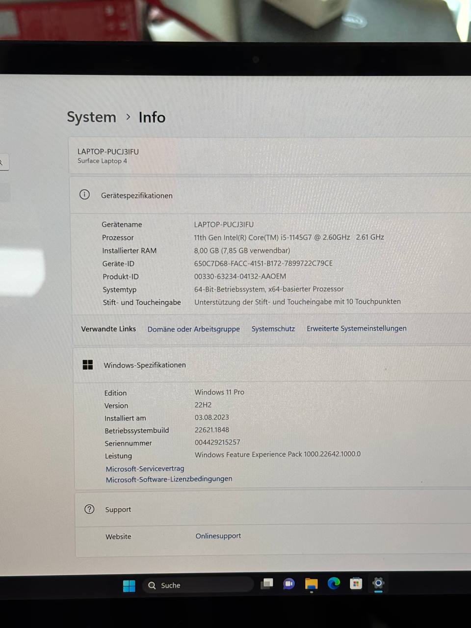 Microsoft Surface Laptop 4, Intel i5-1145G7, Graphite