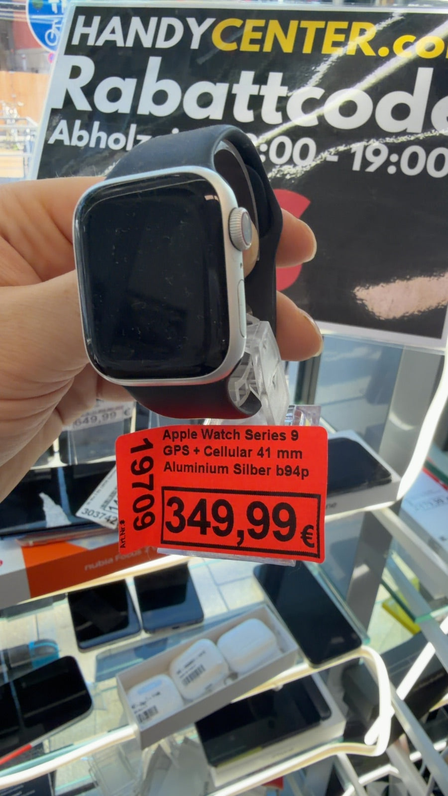 Apple Watch Series 9 GPS + Cellular 41 mm Aluminium Silber b94p