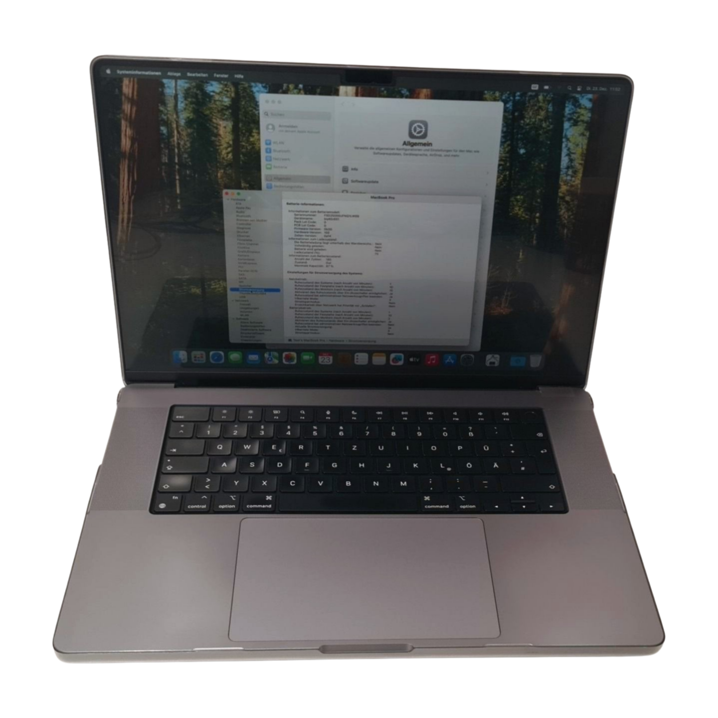 Apple MacBook Pro 16" (2023) M2 Pro 19-Core GPU 3,48 GHz 16GB Ram 500GB SSD macOS Sequola Zyklen 185