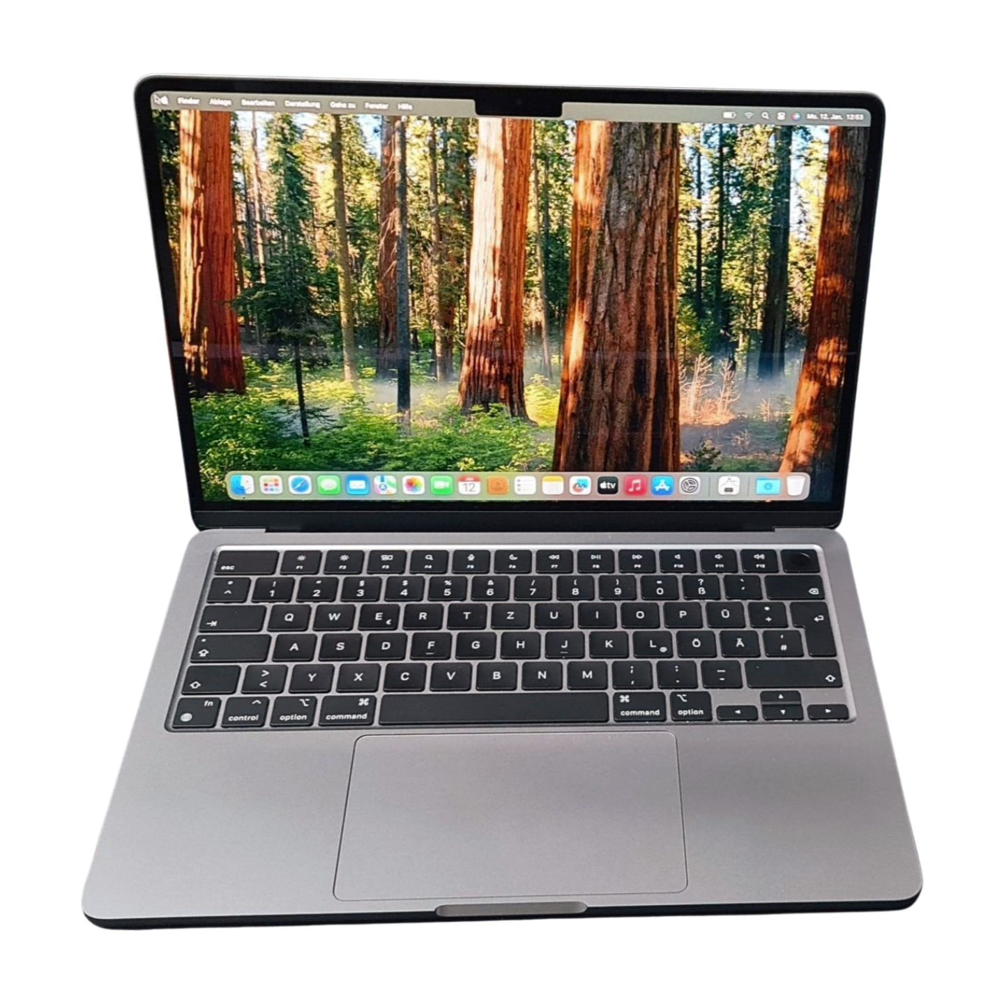 MacBook Air, 13 Zoll, 2024, Space Grau, M3, 8-Core CPU, 8-Core GPU, 16 GB, 256 GB SSD Zyklen 170 Hauptbild
