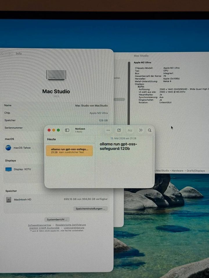 Apple Mac Studio 2023 M2 Ultra 128GB RAM 1TB SSD Silber