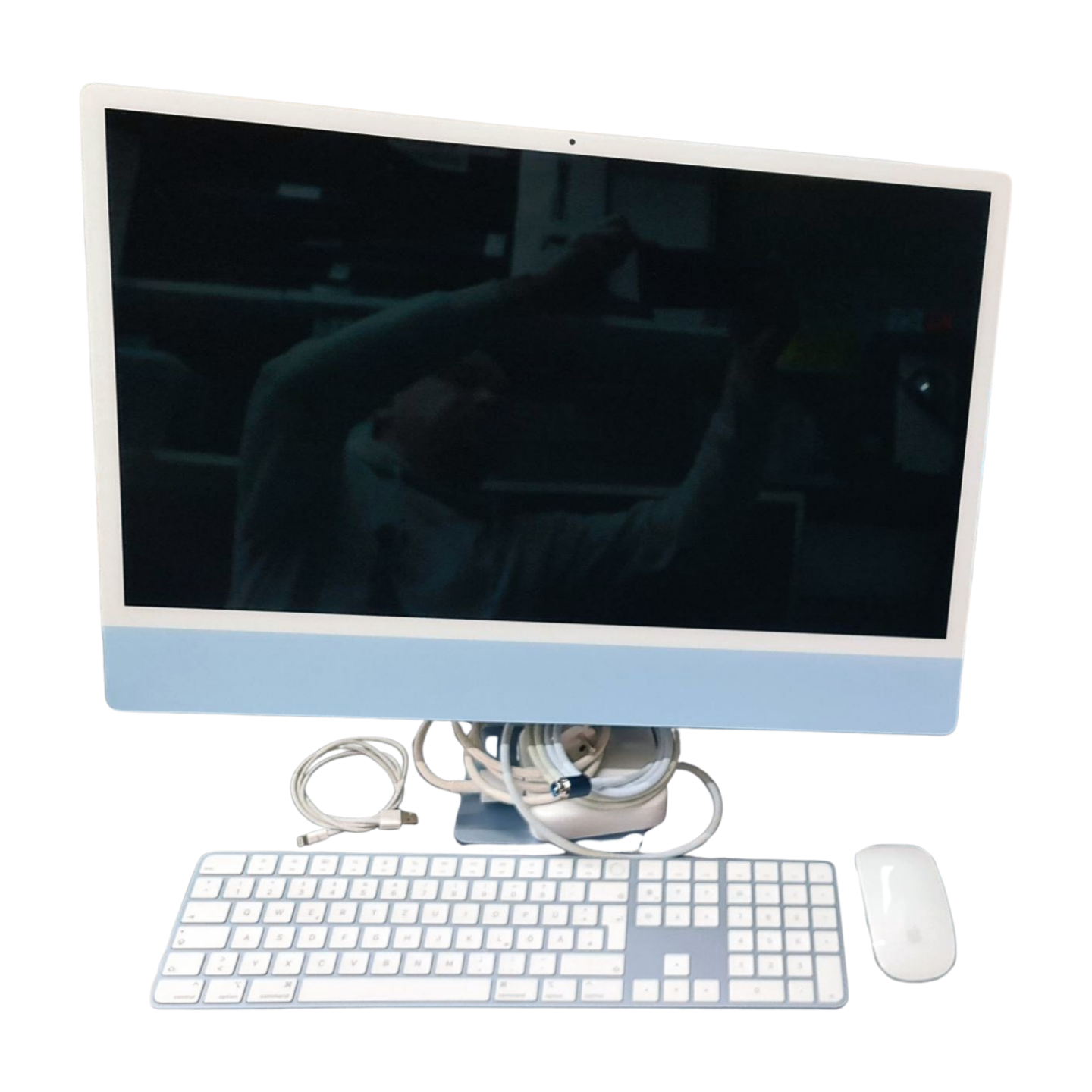 Apple iMac 24 Zoll Blau 2021 Apple M1 8C8G 8GB 512GB SSD Blau Zweitbild
