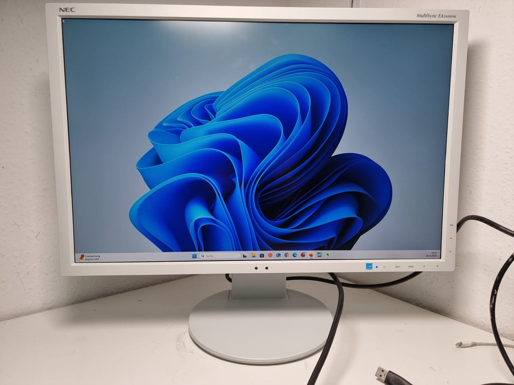 NEC MultiSync EA244WMi 61 cm (24,1 Zoll) LED LCD Monitor 1920x1200 weiß HDMI DisplayPort DVI VGA USB Lautsprecher